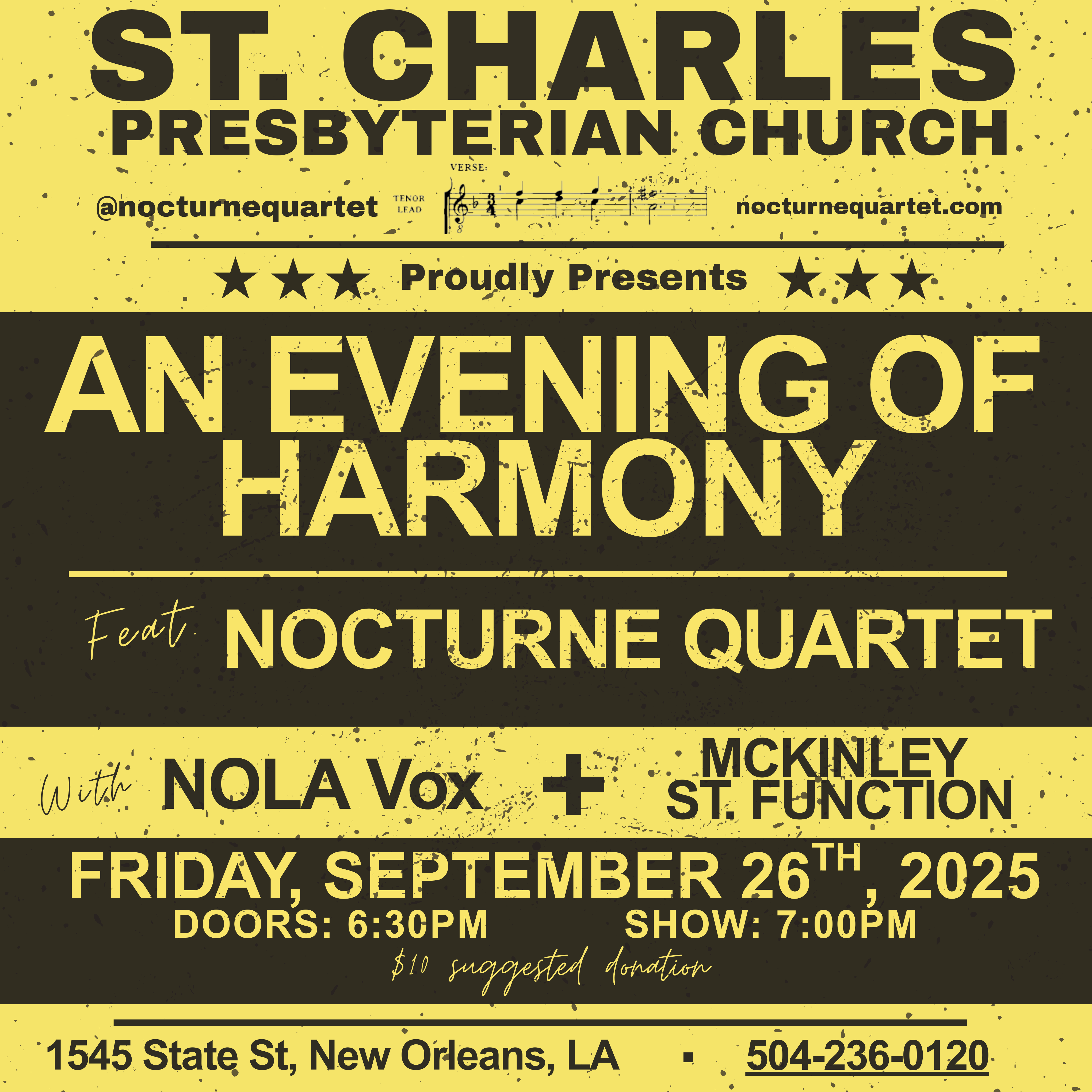 An Evening of Harmony Featuring Nocturne Quartet