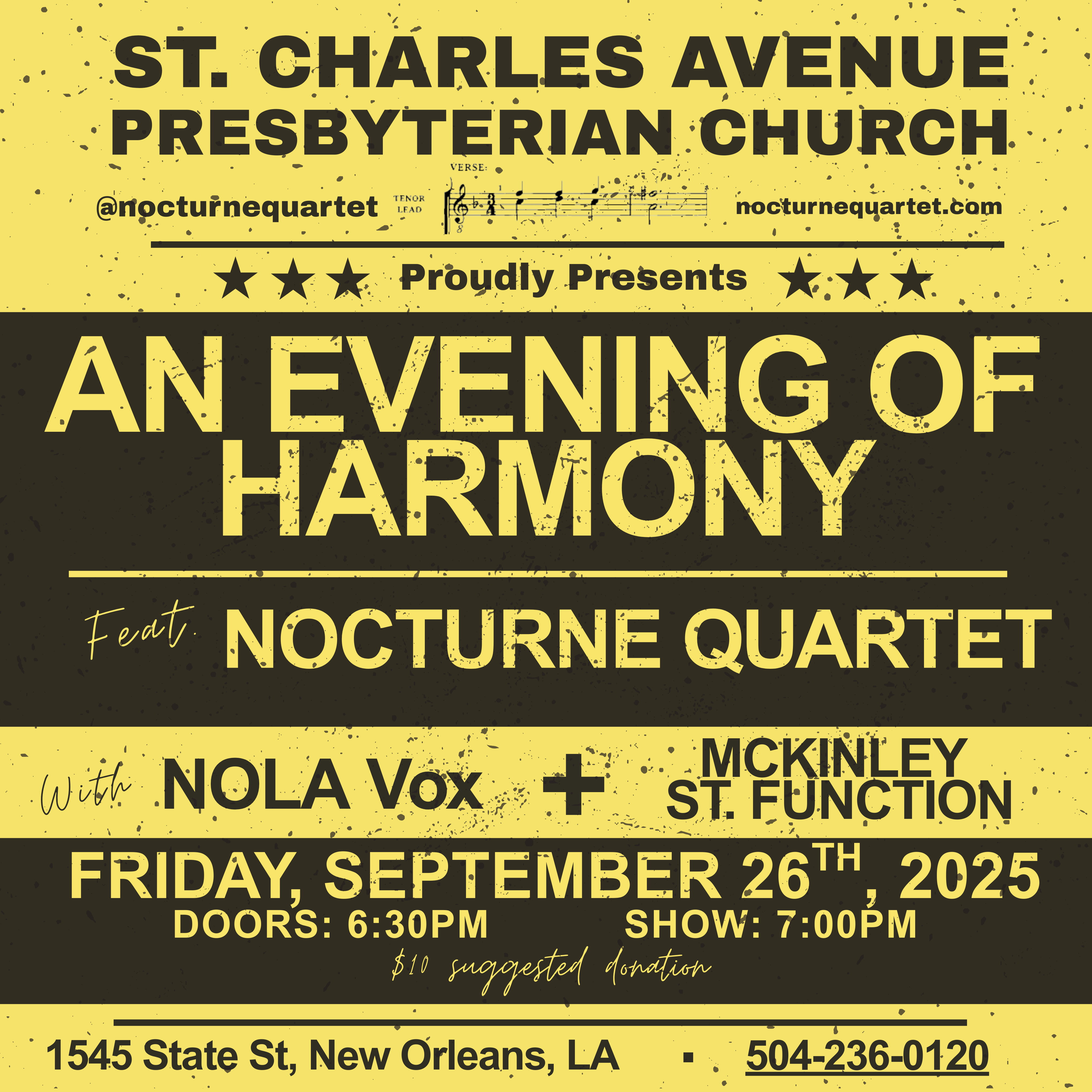 An Evening of Harmony Featuring Nocturne Quartet